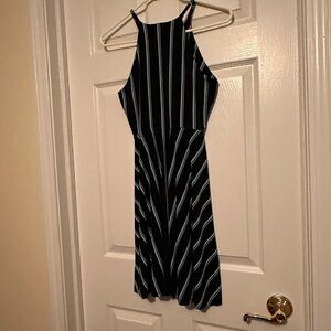 Bar III Small Sleeveless Short Dress Size Small Black with Stripes